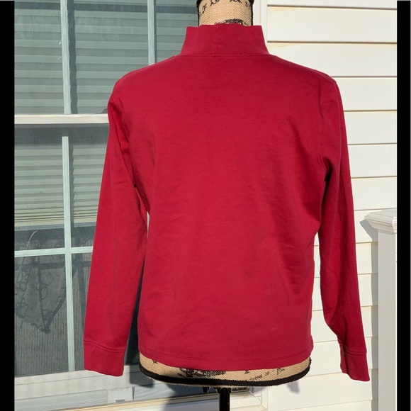 L.L. Bean L Petite Raspberry Mockneck Top - Picture 2 of 7